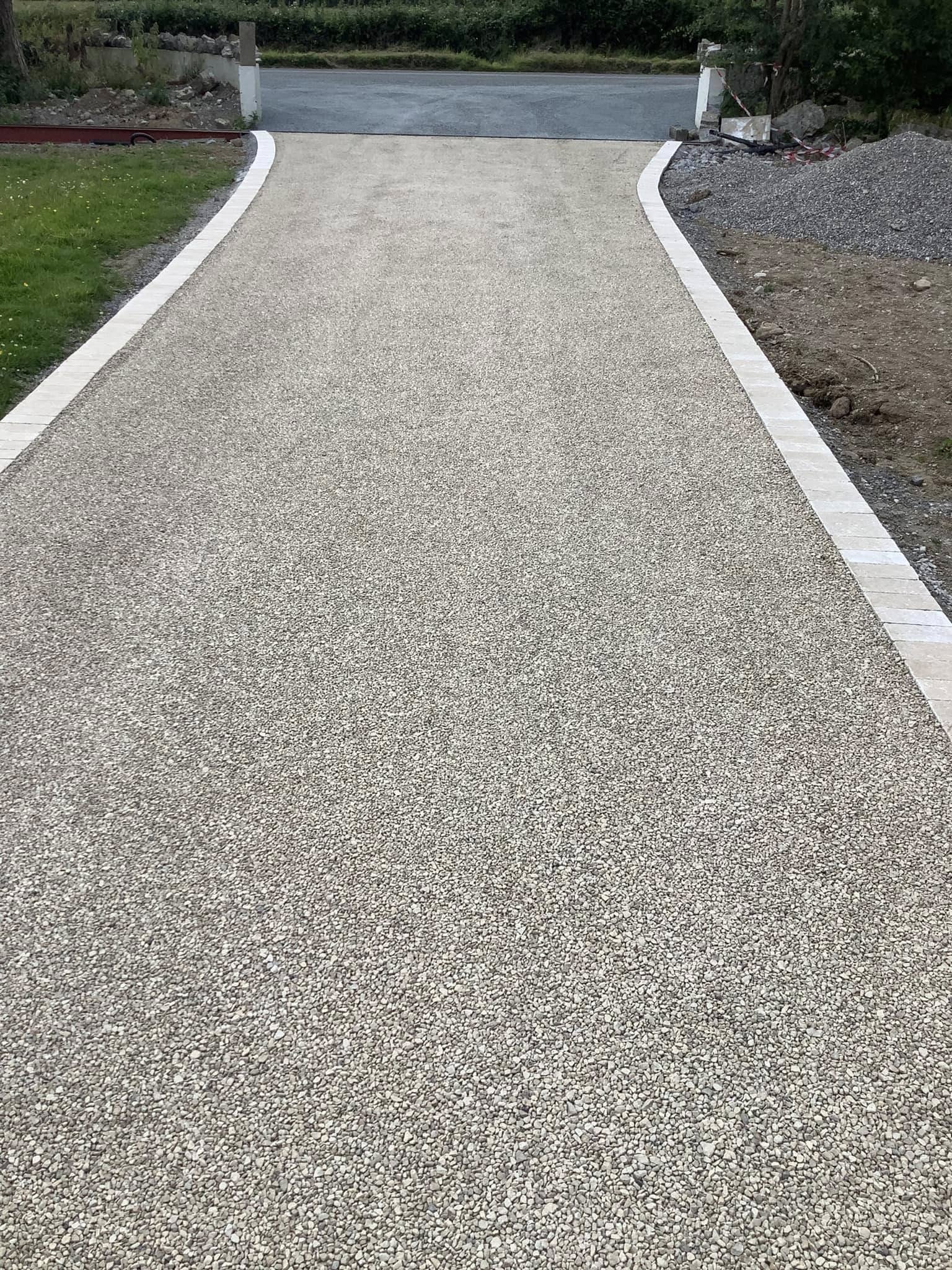 Newly installed driveway
